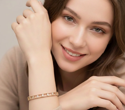 Cutwork Dot Design Bangle & Ring Set