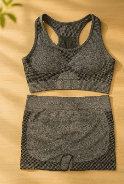 Elastic Peach Yoga Tank Top Set