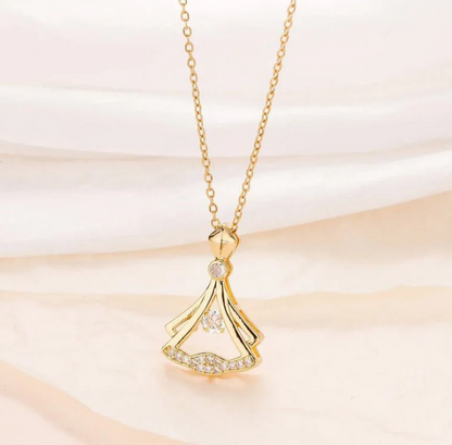 Rhinestone Decor Pendant Necklace